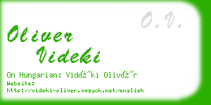 oliver videki business card